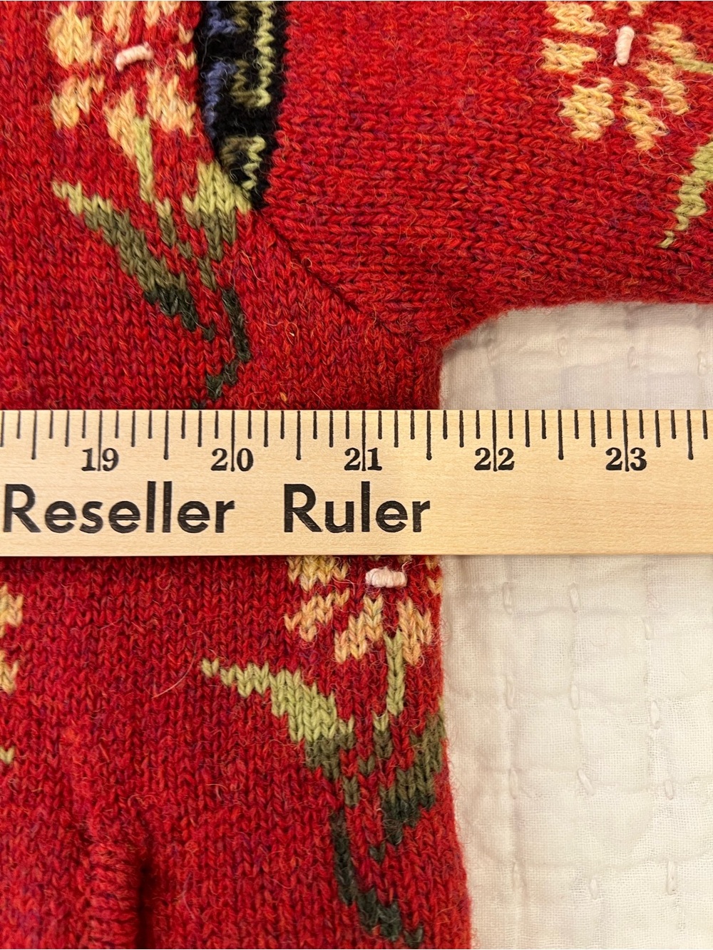 Vintage Icelandic Sweater Womens Large Wool Full Zip Embroidered Cardigan Nordic - Picture 14 of 15
